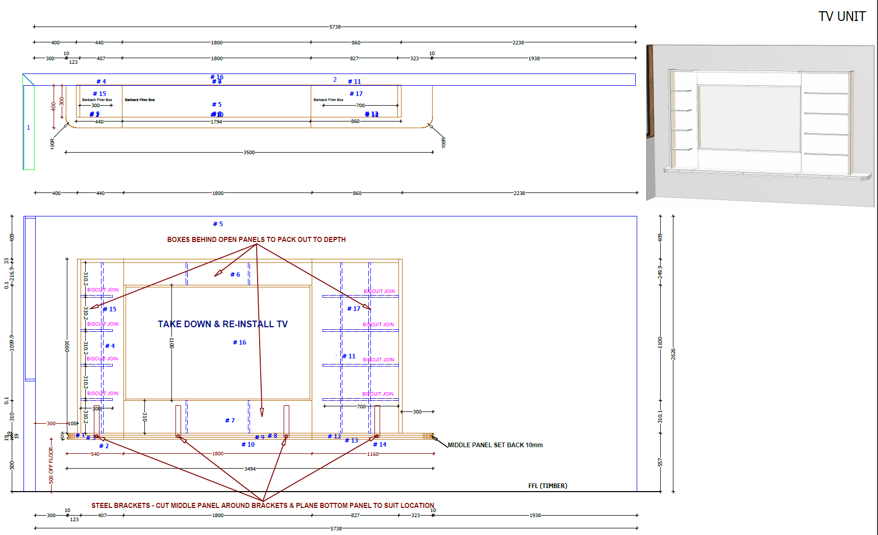 Custom cabinetry layout