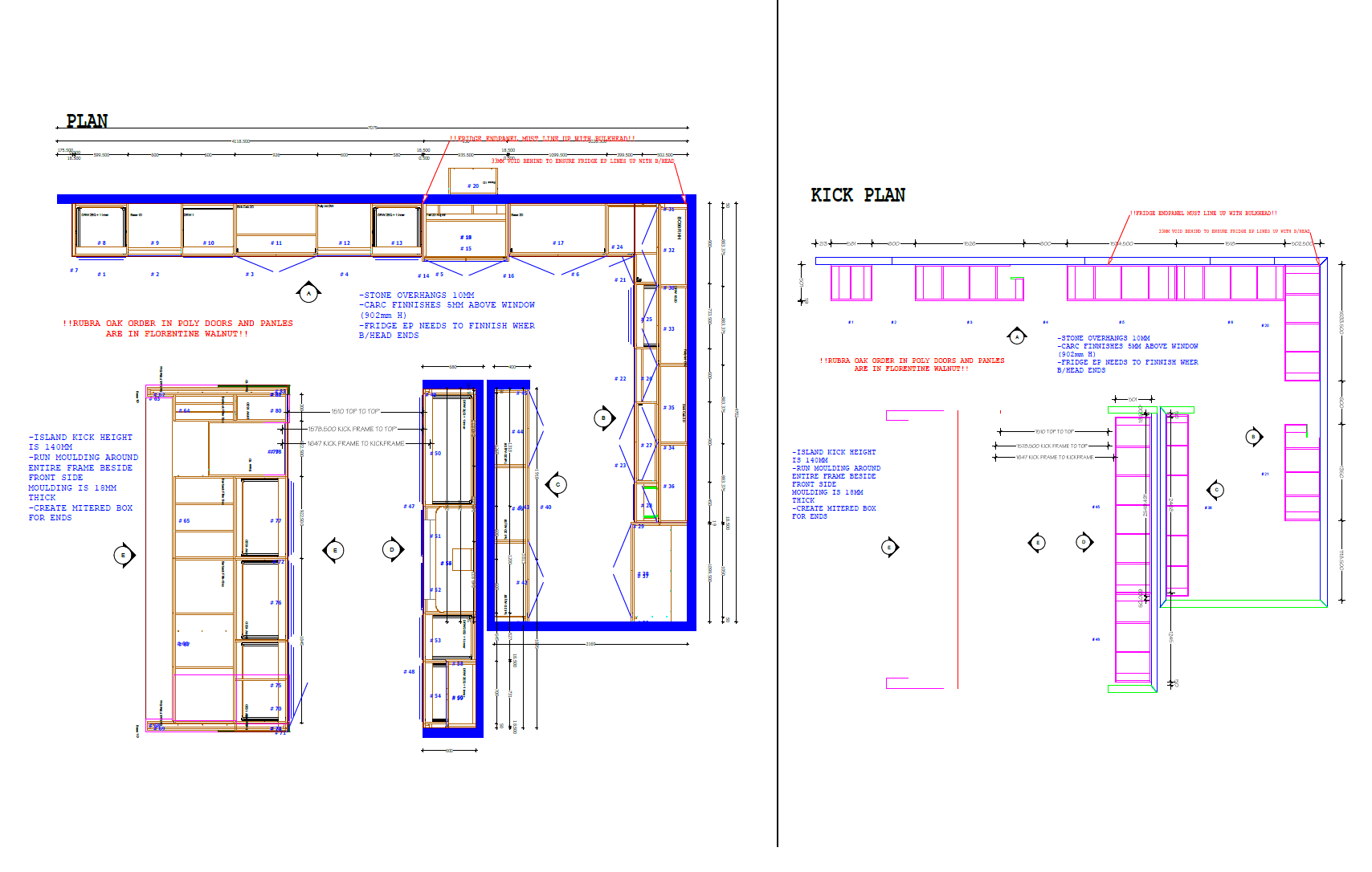 Production-ready cabinet drawing